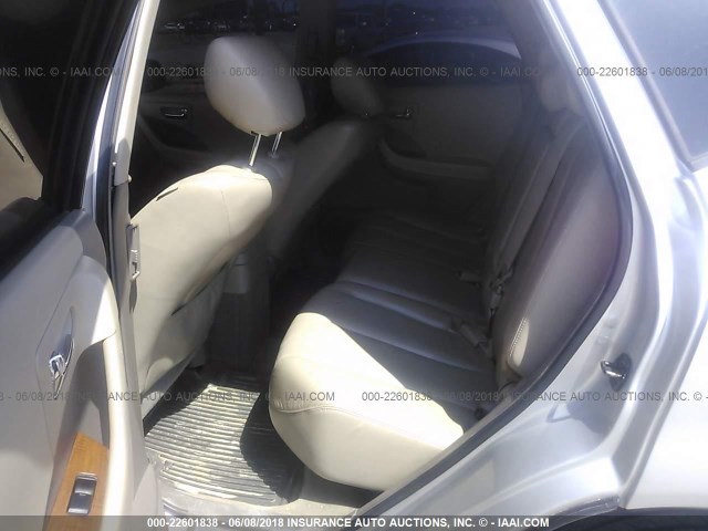 JN8AZ08T16W409854 - 2006 NISSAN MURANO SL/SE/S SILVER photo 8