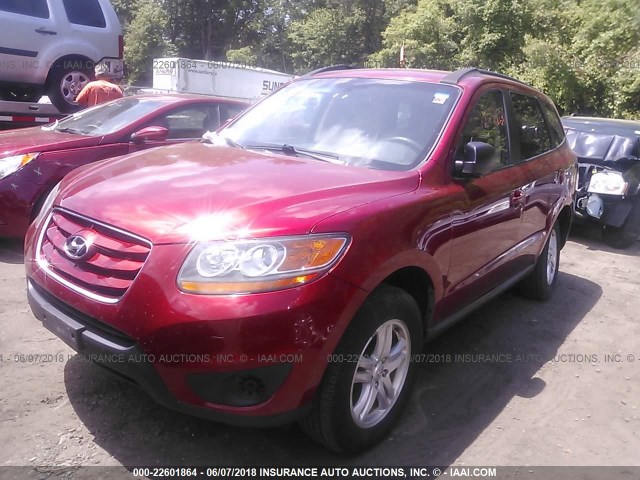 5NMSGDAB1AH374226 - 2010 HYUNDAI SANTA FE GLS RED photo 2