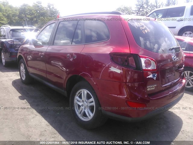 5NMSGDAB1AH374226 - 2010 HYUNDAI SANTA FE GLS RED photo 3