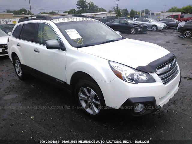 4S4BRBPC7E3286652 - 2014 SUBARU OUTBACK 2.5I LIMITED WHITE photo 1