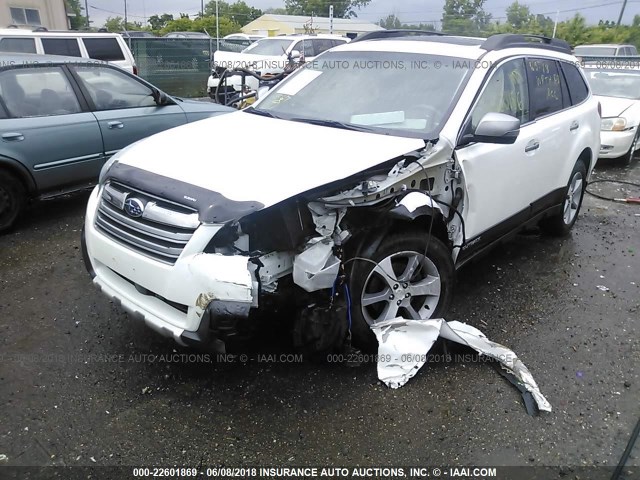 4S4BRBPC7E3286652 - 2014 SUBARU OUTBACK 2.5I LIMITED WHITE photo 6