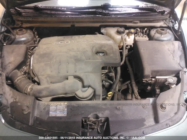 1G1ZH57B69F166238 - 2009 CHEVROLET MALIBU 1LT მწვანე ფოტო 10
