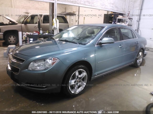 1G1ZH57B69F166238 - 2009 CHEVROLET MALIBU 1LT მწვანე ფოტო 2