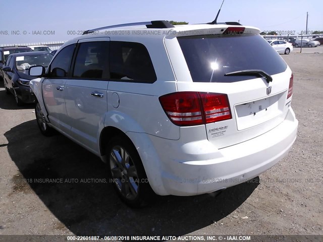 3D4PG9FV0AT237192 - 2010 DODGE JOURNEY R/T WHITE photo 3