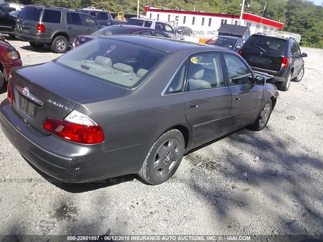 4T1BF28BX3U289292 - 2003 TOYOTA AVALON XL/XLS GRAY photo 4