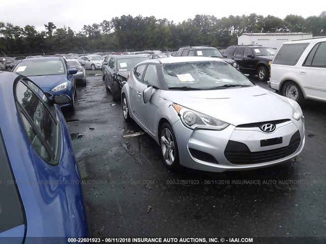 KMHTC6AD9CU020507 - 2012 HYUNDAI VELOSTER SILVER photo 1