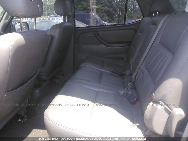 5TDBT44A71S038947 - 2001 TOYOTA SEQUOIA SR5 GRAY photo 8