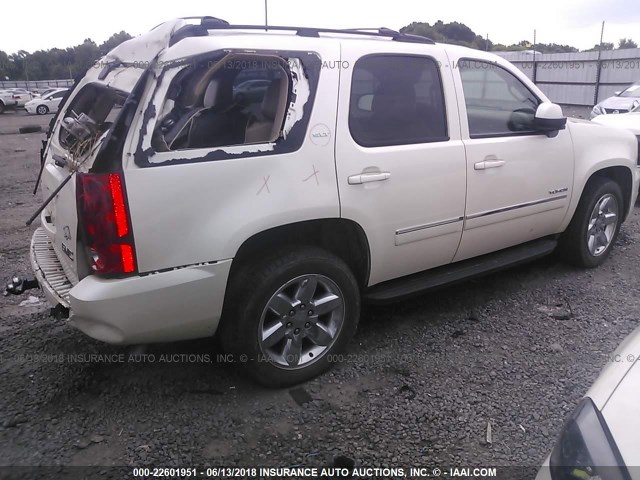 1GKS1CE02BR390912 - 2011 GMC YUKON SLT WHITE photo 4