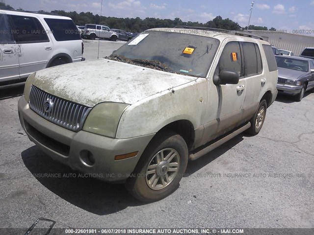 4M2ZU66K14UJ24679 - 2004 MERCURY MOUNTAINEER  WHITE photo 2