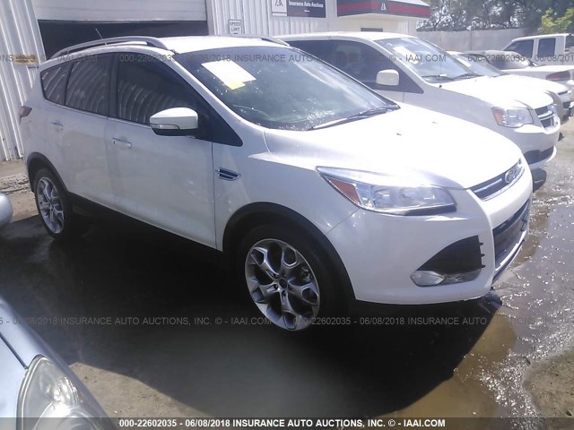 1FMCU9J92EUD95121 - 2014 FORD ESCAPE TITANIUM WHITE photo 1