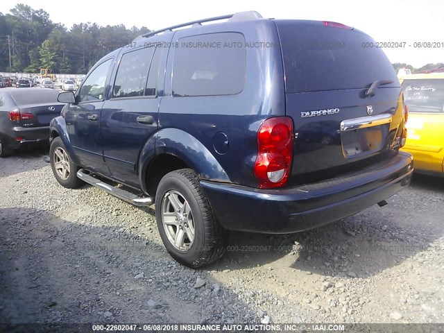 1D4HB48N06F177497 - 2006 DODGE DURANGO SLT BLUE photo 3