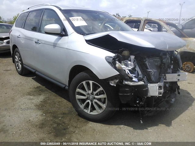 5N1AR2MN5GC658736 - 2016 NISSAN PATHFINDER S/SV/SL/PLATINUM SILVER photo 1