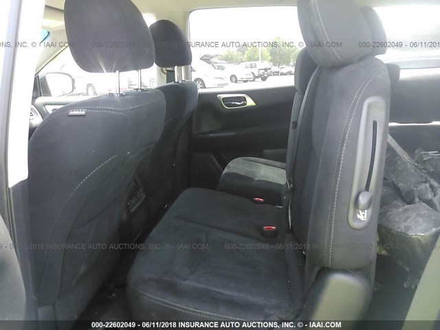 5N1AR2MN5GC658736 - 2016 NISSAN PATHFINDER S/SV/SL/PLATINUM SILVER photo 8