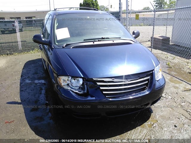 2A4GP54L16R744033 - 2006 CHRYSLER TOWN & COUNTRY TOURING BLUE photo 6