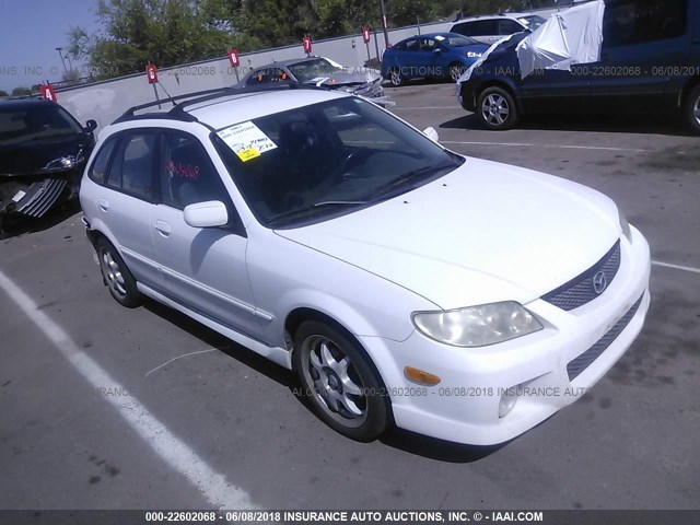 JM1BJ245421485991 - 2002 MAZDA PROTEGE PR5 WHITE photo 1