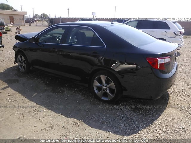 4T1BF1FK5CU169302 - 2012 TOYOTA CAMRY SE/LE/XLE BLACK photo 3