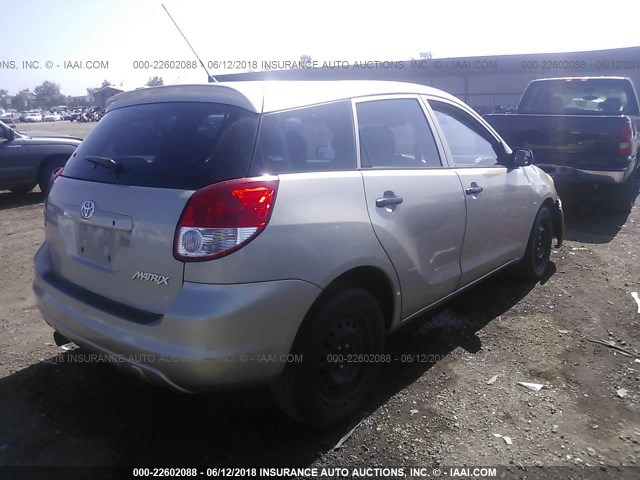 2T1KR32E93C145847 - 2003 TOYOTA COROLLA MATRIX XR GOLD photo 4