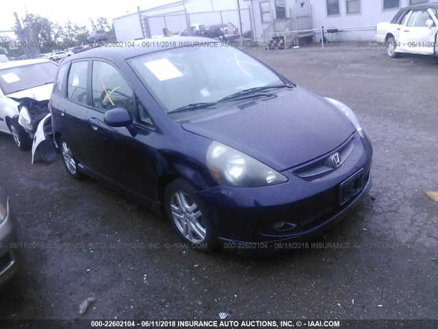 JHMGD38638S014809 - 2008 HONDA FIT SPORT PURPLE photo 1