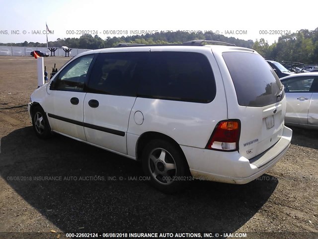 2FMZA51462BB69567 - 2002 FORD WINDSTAR LX WHITE photo 3