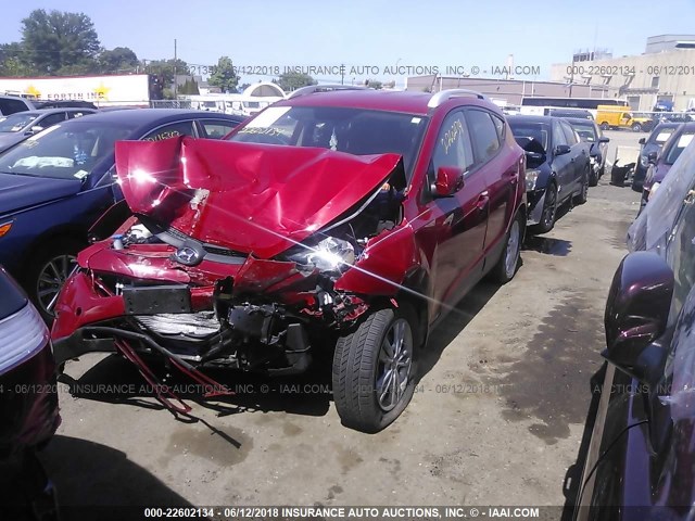 KM8JU3AC7BU244643 - 2011 HYUNDAI TUCSON GLS/LIMITED MAROON photo 2