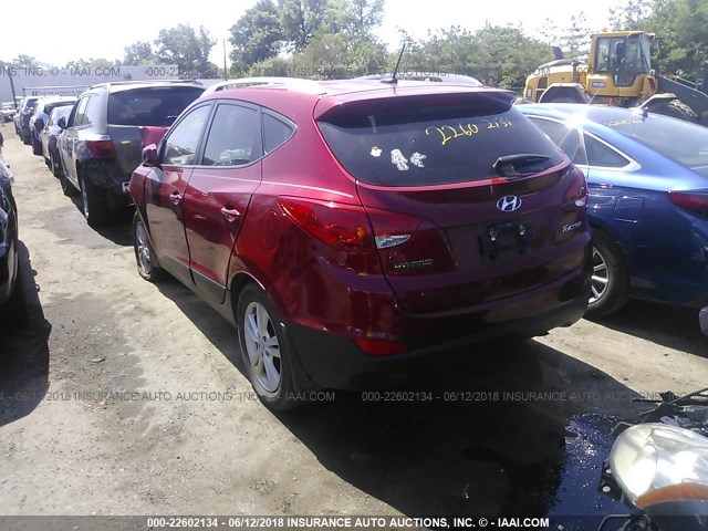 KM8JU3AC7BU244643 - 2011 HYUNDAI TUCSON GLS/LIMITED 栗色 照片 3
