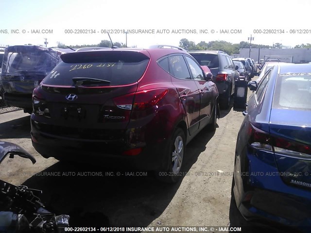 KM8JU3AC7BU244643 - 2011 HYUNDAI TUCSON GLS/LIMITED 栗色 照片 4