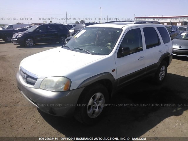 4F2CZ06193KM55456 - 2003 MAZDA TRIBUTE ES WHITE photo 2