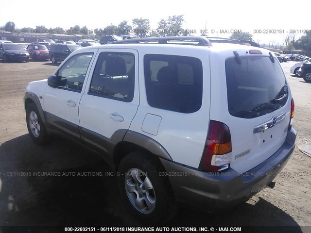 4F2CZ06193KM55456 - 2003 MAZDA TRIBUTE ES WHITE photo 3