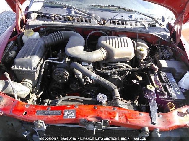 1B7FL26P9XS185195 - 1999 DODGE DAKOTA RED photo 10