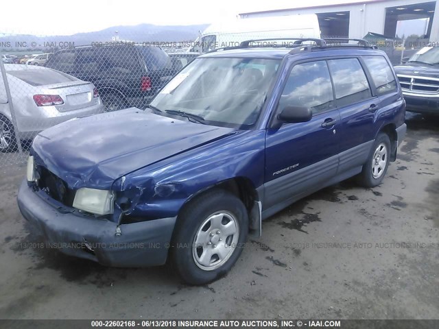 JF1SF63551G750512 - 2001 SUBARU FORESTER L BLUE photo 2