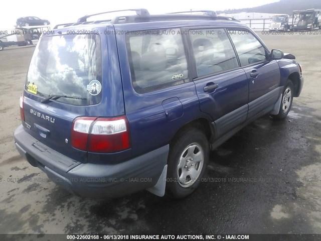 JF1SF63551G750512 - 2001 SUBARU FORESTER L BLUE photo 4