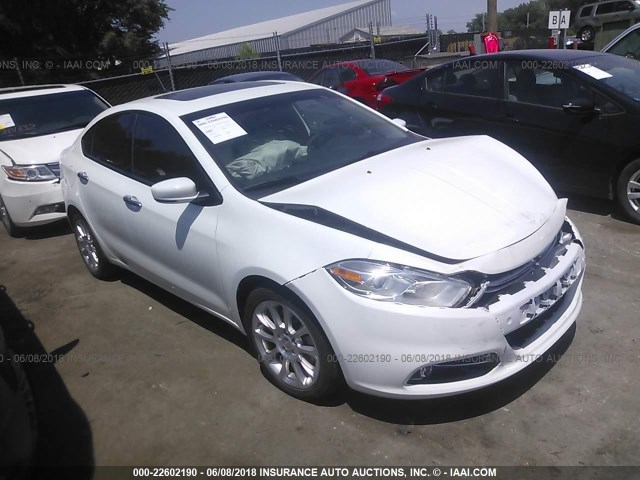 1C3CDFCB4ED860148 - 2014 DODGE DART LIMITED WHITE photo 1