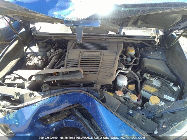 JF1VA1J60G8819958 - 2016 SUBARU WRX LIMITED BLUE photo 10