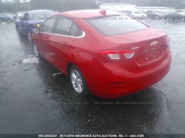 1G1BE5SM3H7249072 - 2017 CHEVROLET CRUZE LT RED photo 3