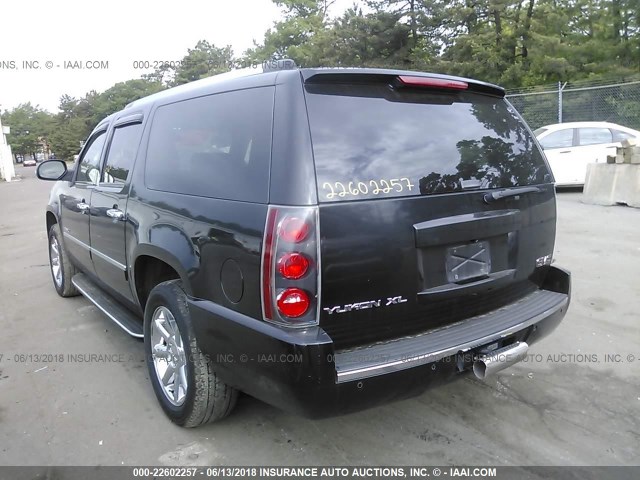 1GKFK06279R220276 - 2009 GMC YUKON XL DENALI BLACK photo 3