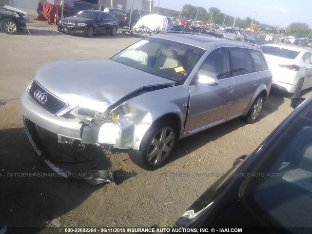 WAUXU64B33N040322 - 2003 AUDI S6 AVANT QUATTRO SILVER photo 2