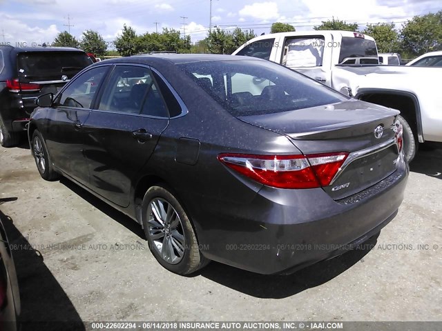 4T1BF1FK7HU430503 - 2017 TOYOTA CAMRY LE/XLE/SE/XSE GRAY photo 3