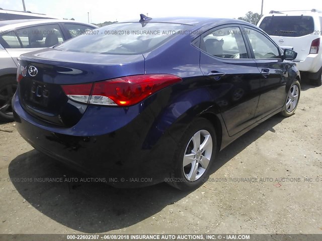 5NPDH4AE3DH257934 - 2013 HYUNDAI ELANTRA GLS/LIMITED PURPLE photo 4