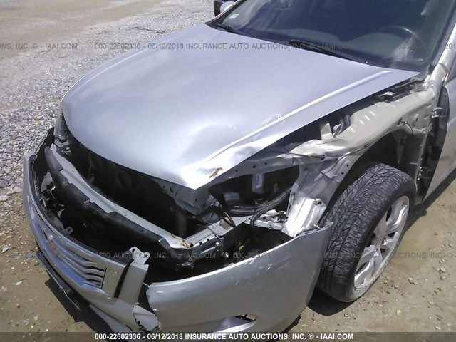 1HGCP36878A051865 - 2008 HONDA ACCORD EXL SILVER photo 6