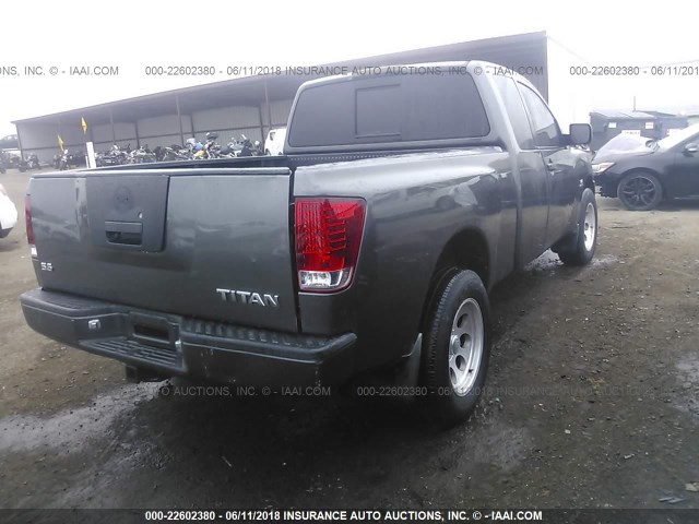 1N6AA06B14N511250 - 2004 NISSAN TITAN XE/SE/LE GRAY photo 4