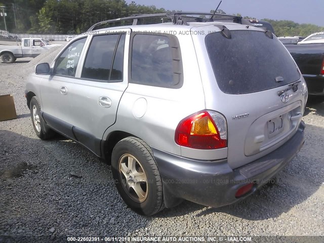 KM8SC13E64U796938 - 2004 HYUNDAI SANTA FE GLS/LX SILVER photo 3