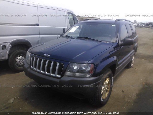 1J4GW48S44C382896 - 2004 JEEP GRAND CHEROKEE LAREDO/COLUMBIA/FREEDOM ლურჯი ფოტო 2