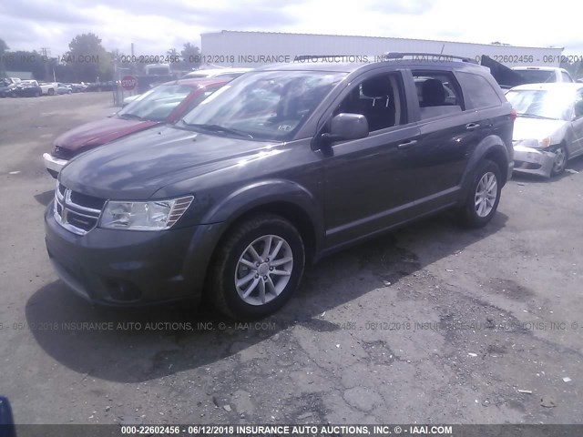 3C4PDCBGXHT537195 - 2017 DODGE JOURNEY SXT GRAY photo 2