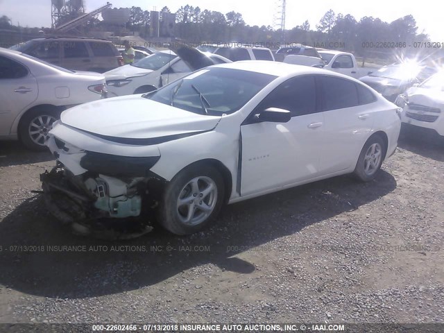 1G1ZB5ST4GF267910 - 2016 CHEVROLET MALIBU LS თეთრი ფოტო 2