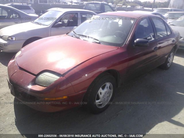 1G2JB5247V7613859 - 1997 PONTIAC SUNFIRE SE RED photo 2