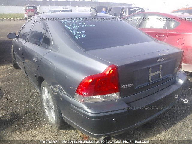 YV1RS592962514097 - 2006 VOLVO S60 2.5T SILVER photo 3
