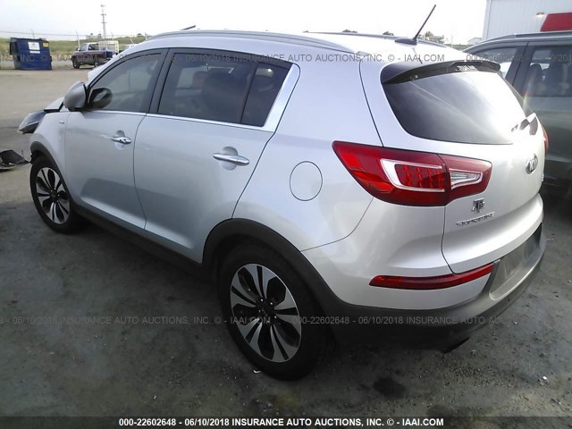 KNDPCCA62D7440342 - 2013 KIA SPORTAGE SX SILVER photo 3