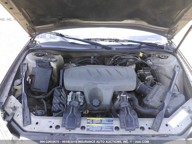 2G2WP582061189968 - 2006 PONTIAC GRAND PRIX TAN photo 10