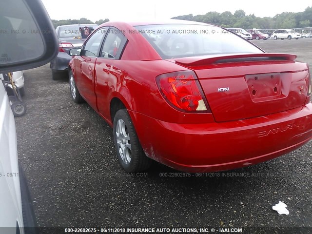 1G8AM12F34Z182773 - 2004 SATURN ION LEVEL 2 RED photo 3