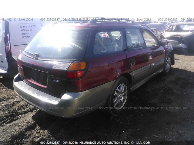 4S3BH675047603646 - 2004 SUBARU LEGACY OUTBACK AWP 红色 照片 4